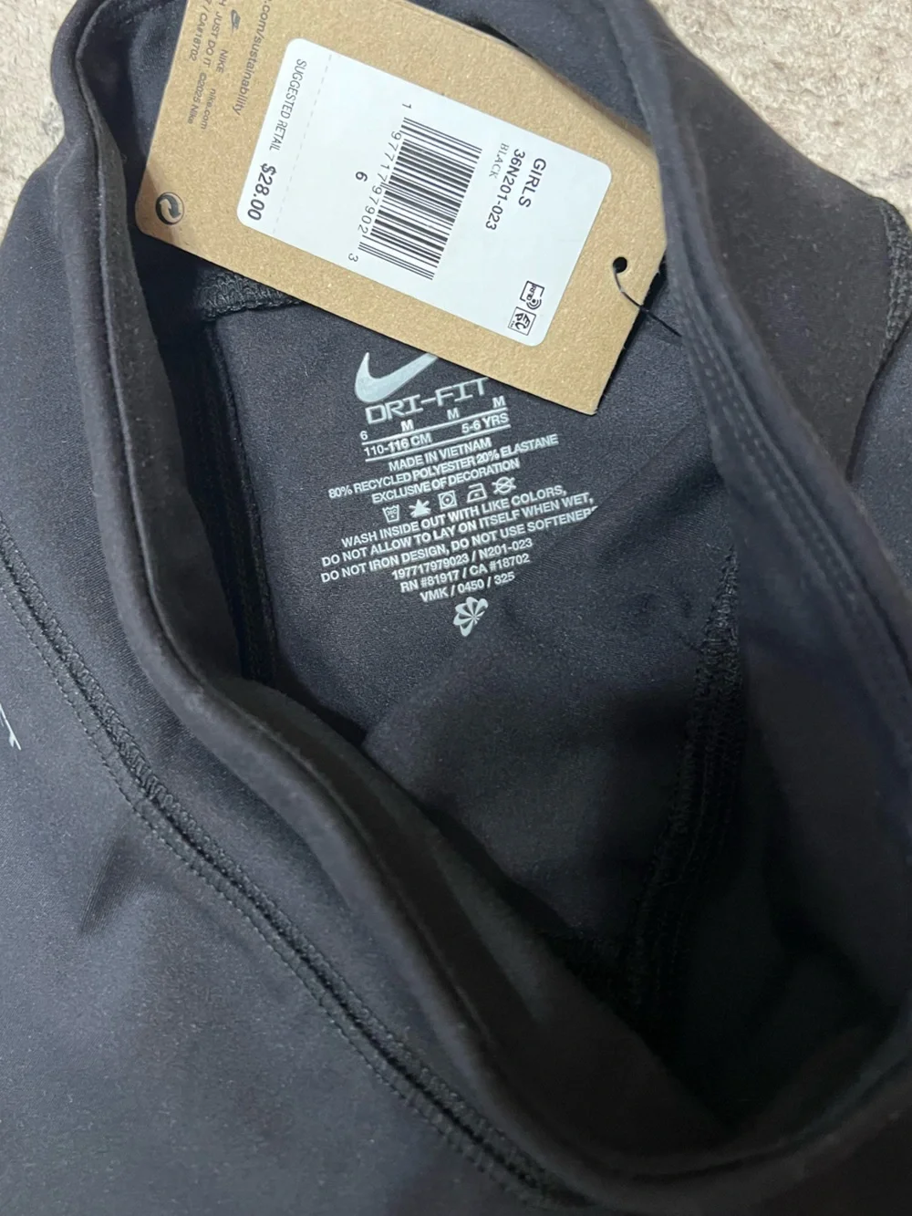 Girls' Nike Dri-FIT One Leggings Black